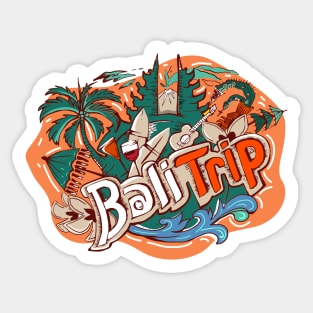 My Bali Trip to Denpasar Kuta Beach Sticker